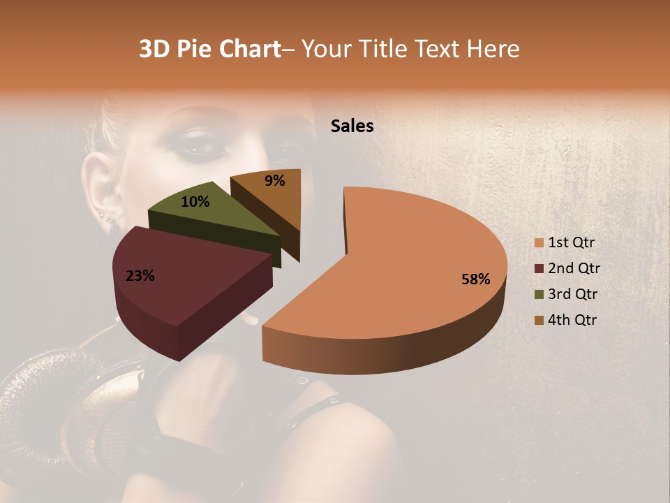 Face Close Up Model PowerPoint Template