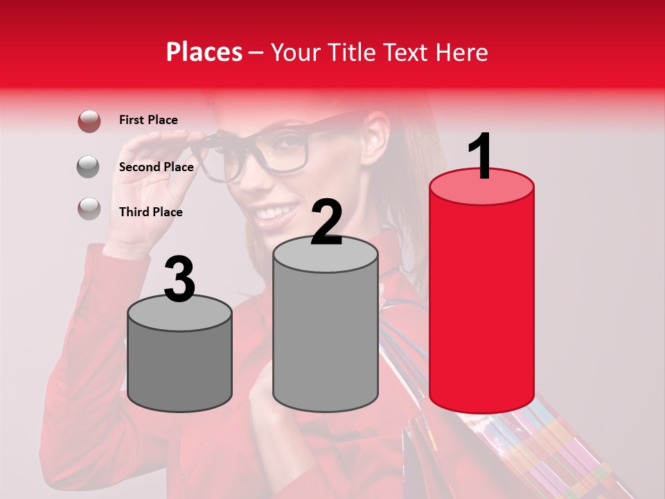 Shopper Caucasian Shop PowerPoint Template