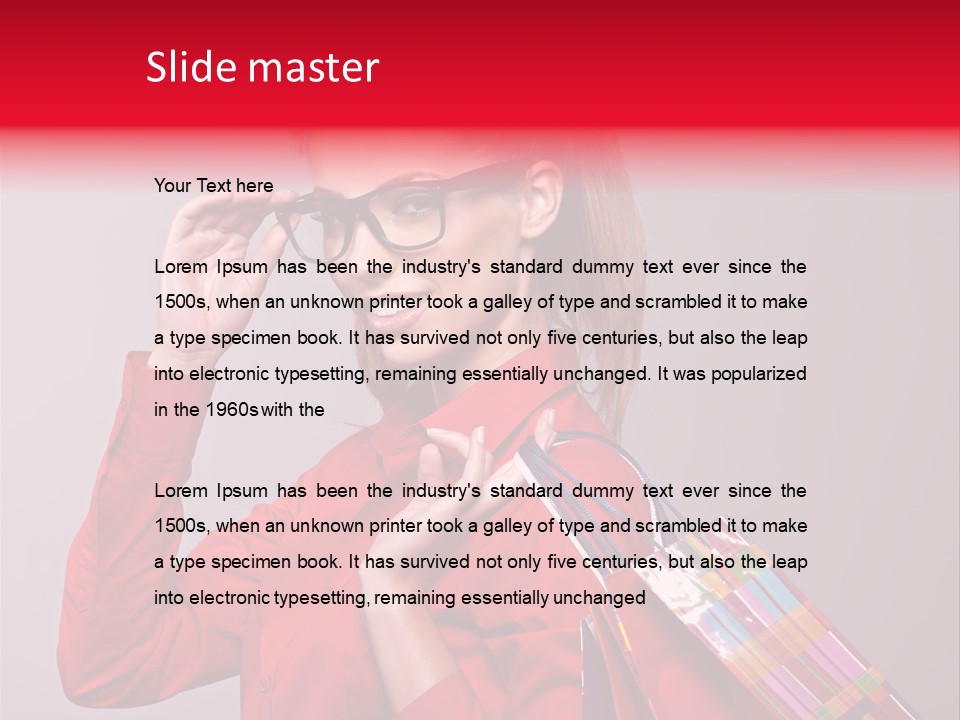 Shopper Caucasian Shop PowerPoint Template