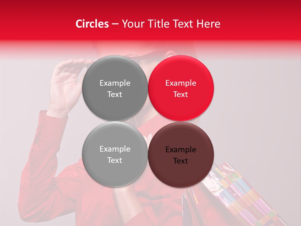 Shopper Caucasian Shop PowerPoint Template