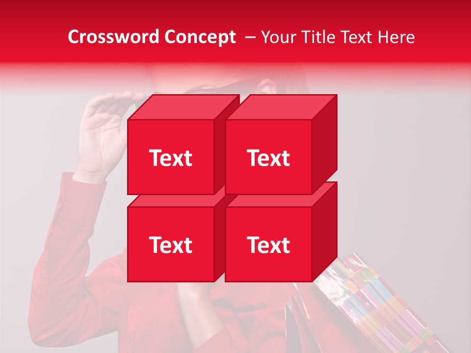 Shopper Caucasian Shop PowerPoint Template