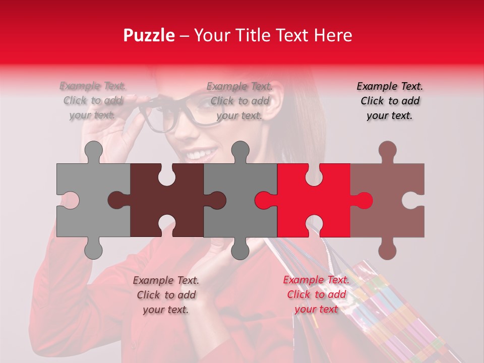 Shopper Caucasian Shop PowerPoint Template