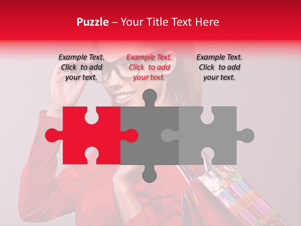 Shopper Caucasian Shop PowerPoint Template