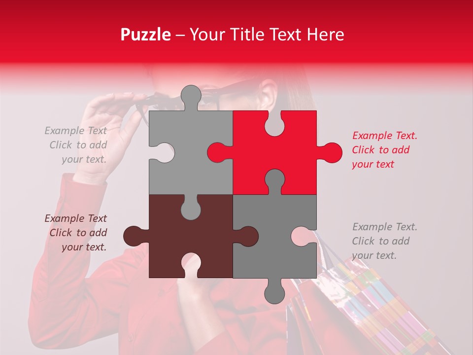 Shopper Caucasian Shop PowerPoint Template