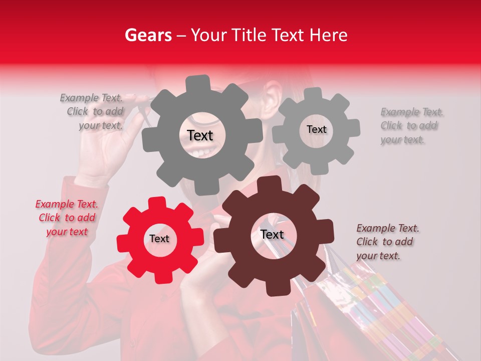 Shopper Caucasian Shop PowerPoint Template