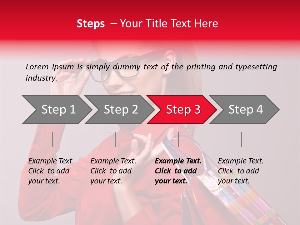 Shopper Caucasian Shop PowerPoint Template