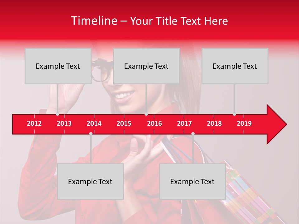 Shopper Caucasian Shop PowerPoint Template