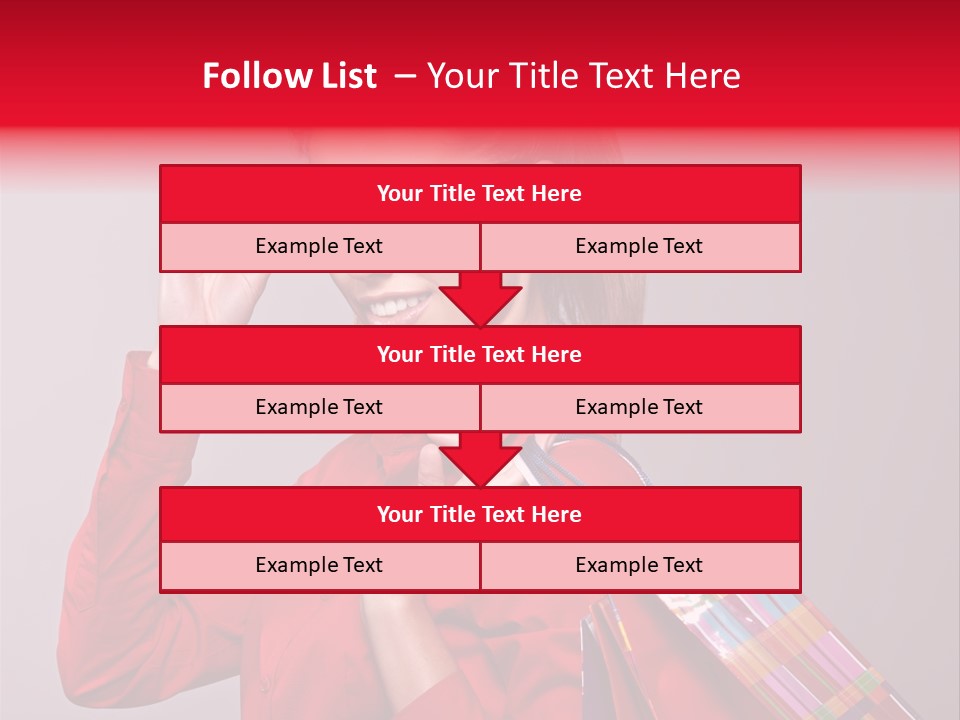 Shopper Caucasian Shop PowerPoint Template