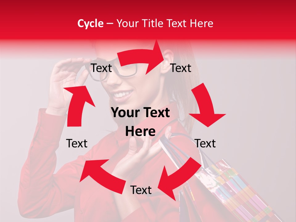 Shopper Caucasian Shop PowerPoint Template