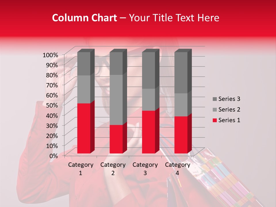 Shopper Caucasian Shop PowerPoint Template