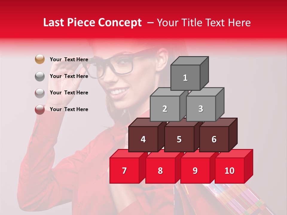 Shopper Caucasian Shop PowerPoint Template