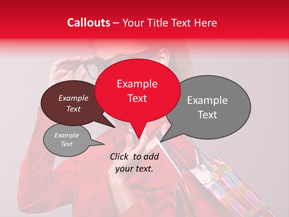 Shopper Caucasian Shop PowerPoint Template