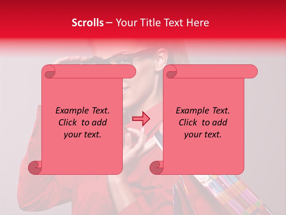 Shopper Caucasian Shop PowerPoint Template