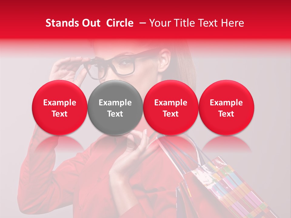 Shopper Caucasian Shop PowerPoint Template