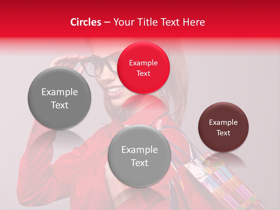 Shopper Caucasian Shop PowerPoint Template