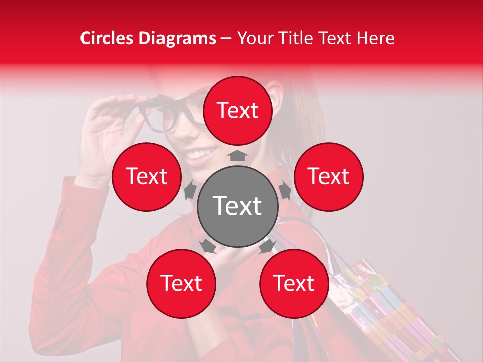 Shopper Caucasian Shop PowerPoint Template