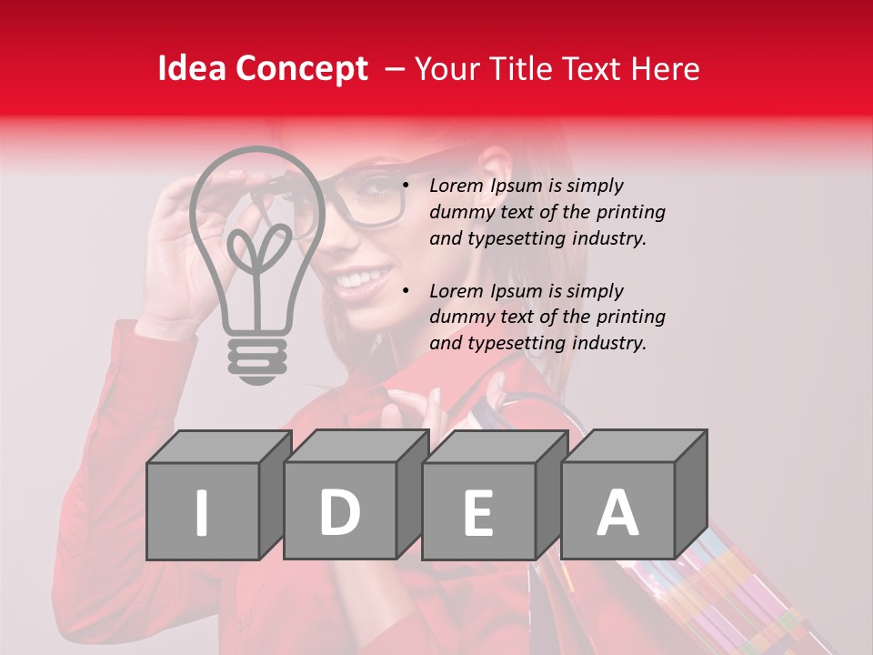 Shopper Caucasian Shop PowerPoint Template