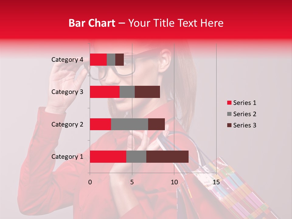 Shopper Caucasian Shop PowerPoint Template