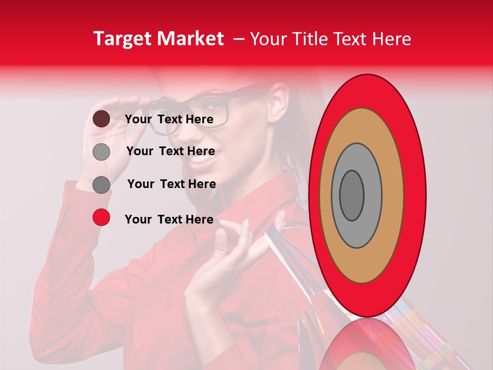 Shopper Caucasian Shop PowerPoint Template