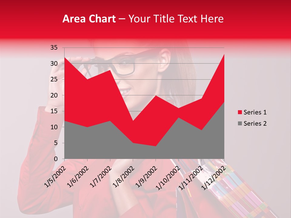 Shopper Caucasian Shop PowerPoint Template