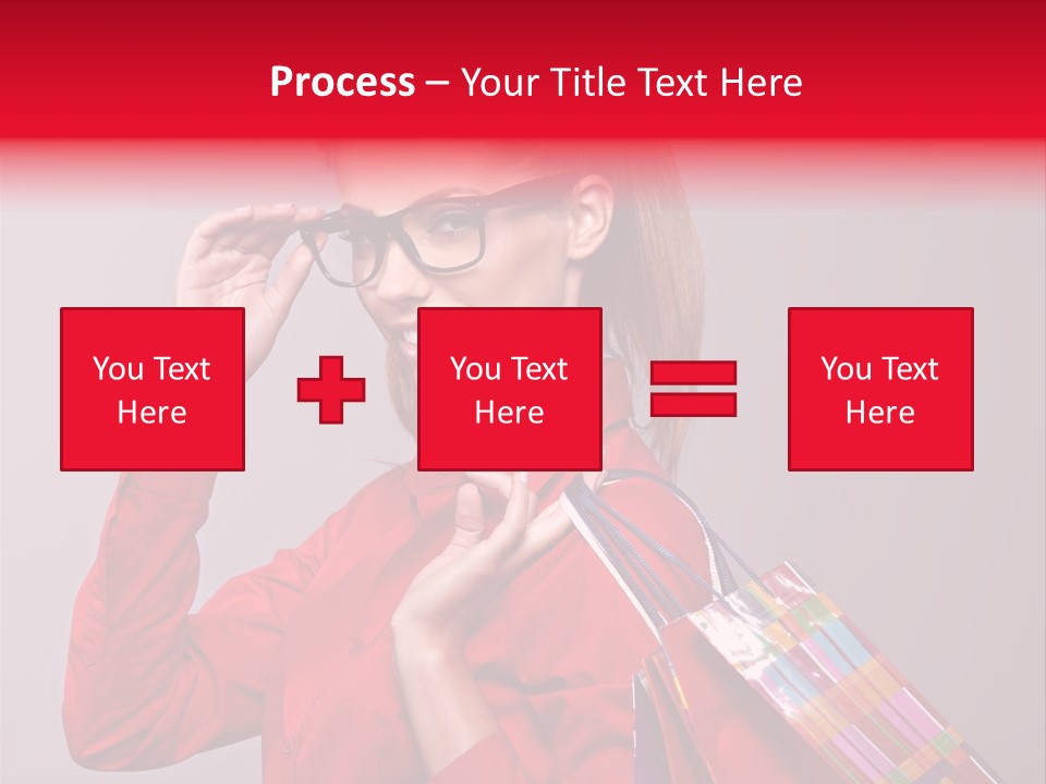 Shopper Caucasian Shop PowerPoint Template