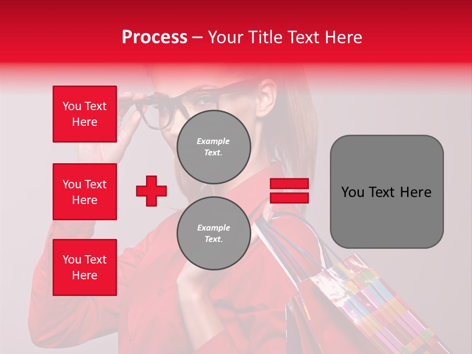 Shopper Caucasian Shop PowerPoint Template