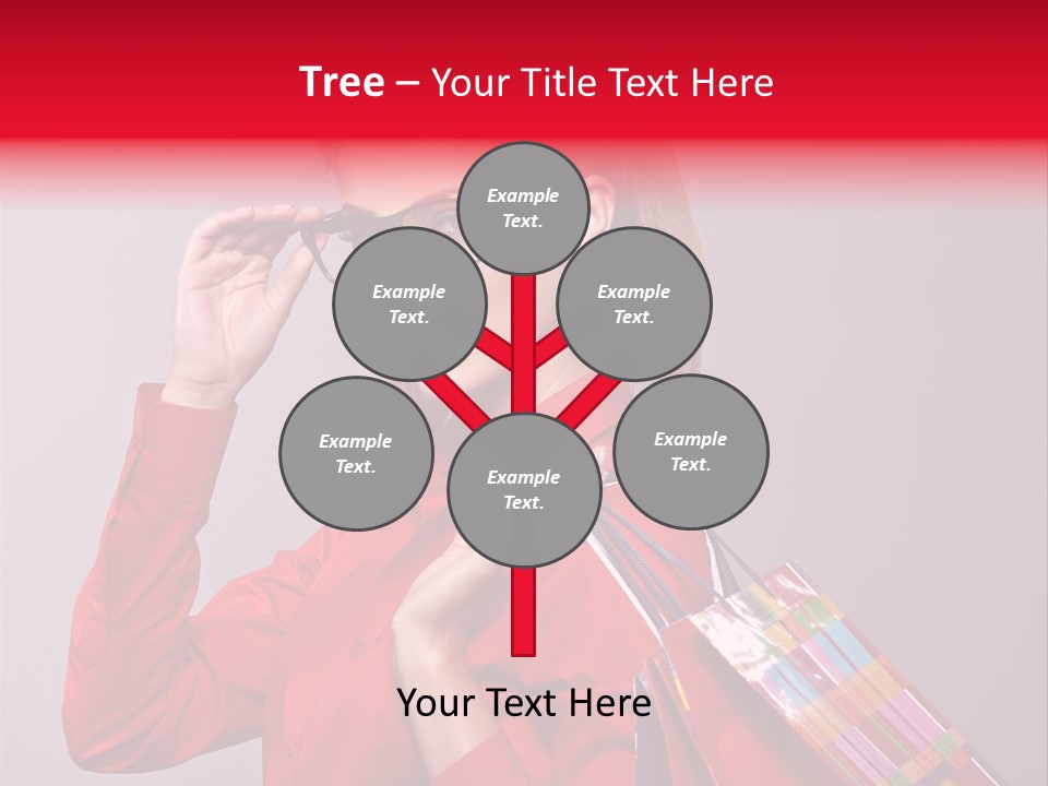 Shopper Caucasian Shop PowerPoint Template