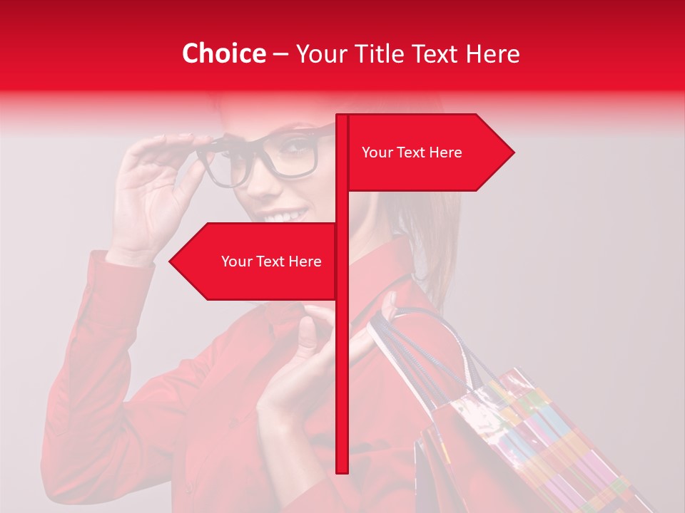 Shopper Caucasian Shop PowerPoint Template