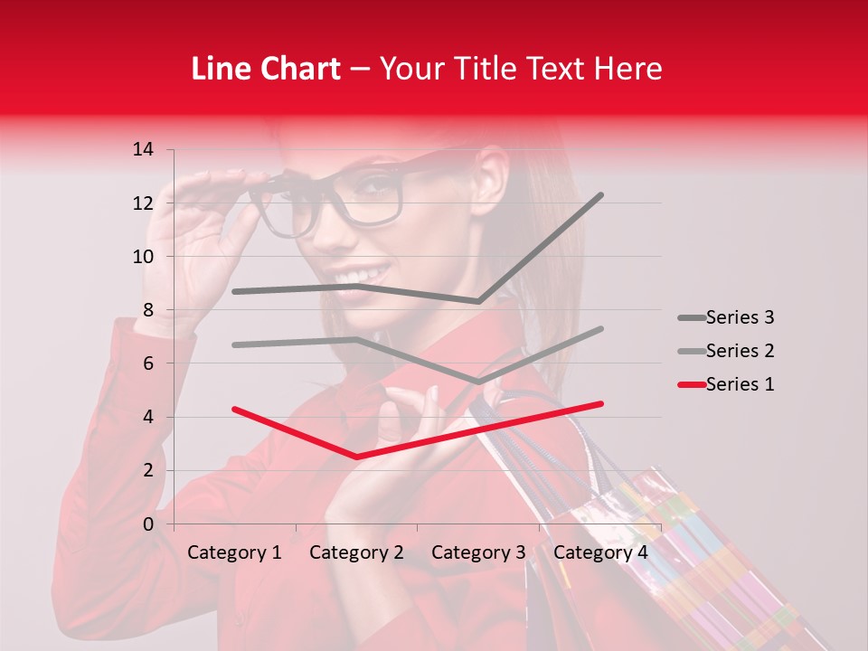 Shopper Caucasian Shop PowerPoint Template