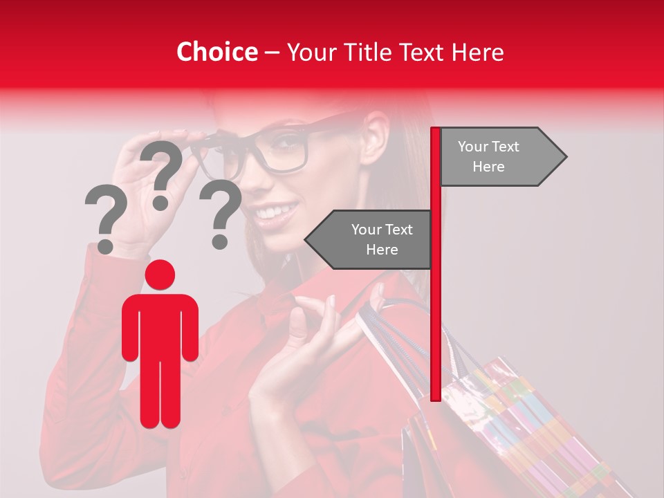 Shopper Caucasian Shop PowerPoint Template