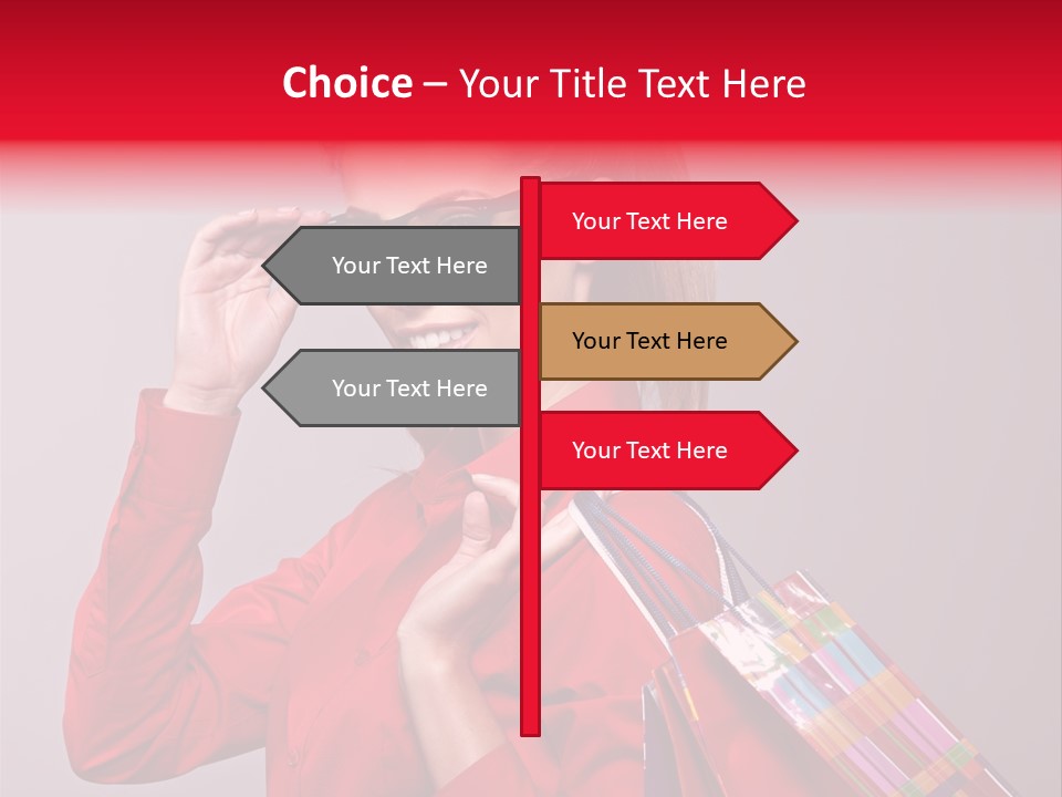 Shopper Caucasian Shop PowerPoint Template