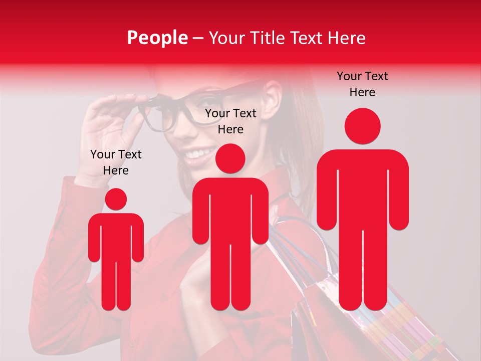 Shopper Caucasian Shop PowerPoint Template