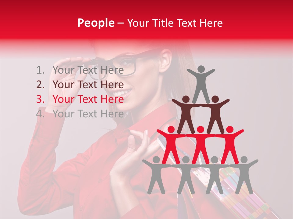 Shopper Caucasian Shop PowerPoint Template