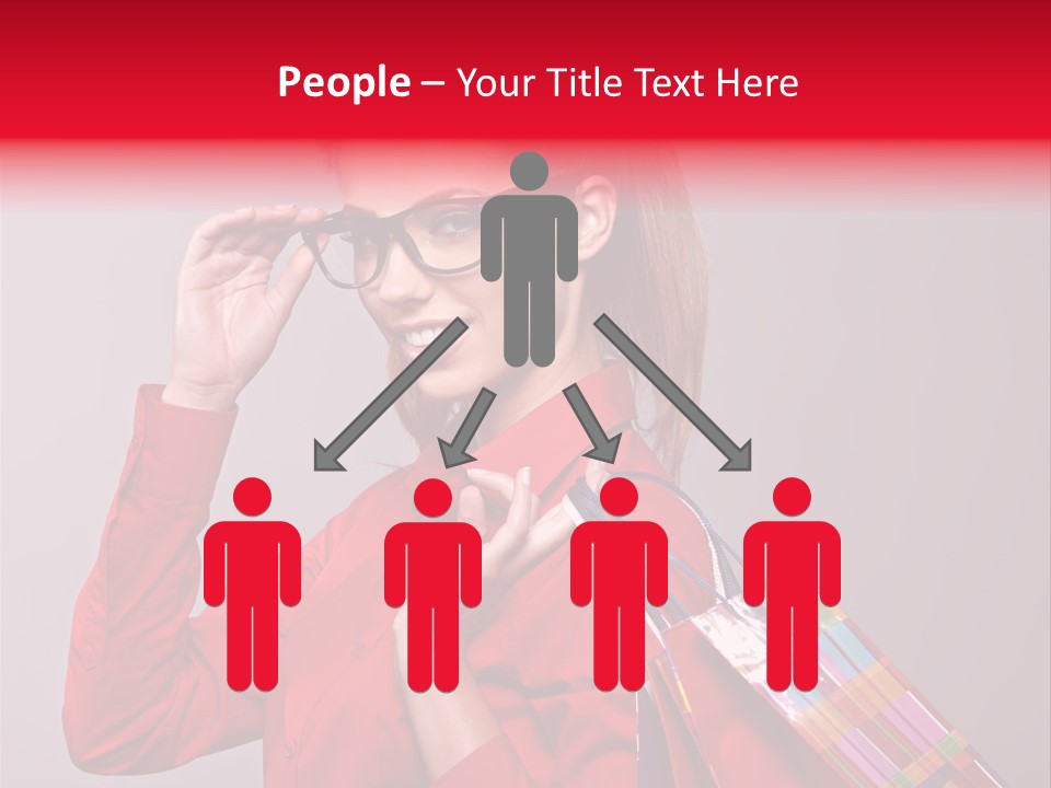 Shopper Caucasian Shop PowerPoint Template