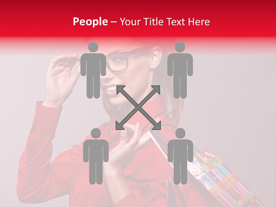 Shopper Caucasian Shop PowerPoint Template