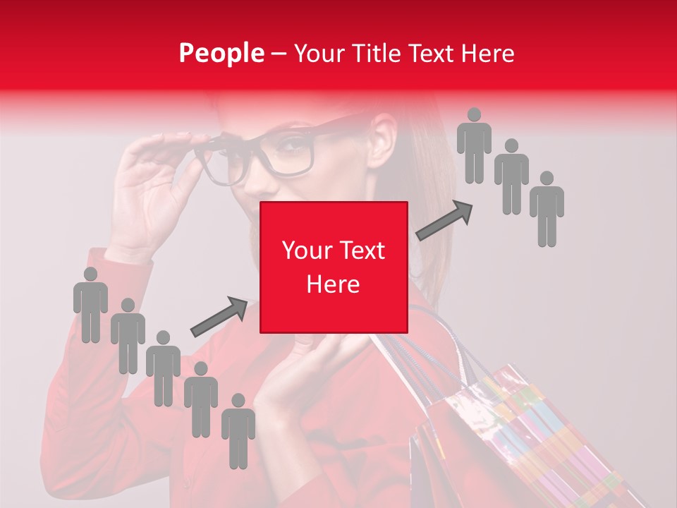 Shopper Caucasian Shop PowerPoint Template