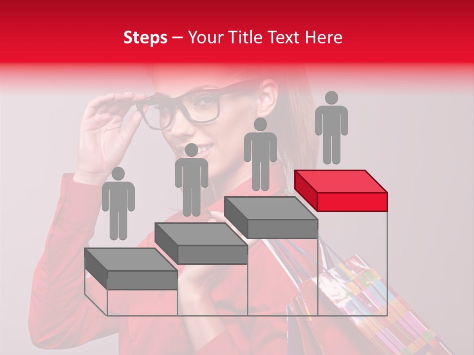 Shopper Caucasian Shop PowerPoint Template