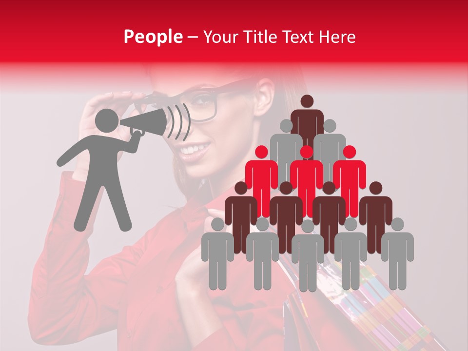 Shopper Caucasian Shop PowerPoint Template