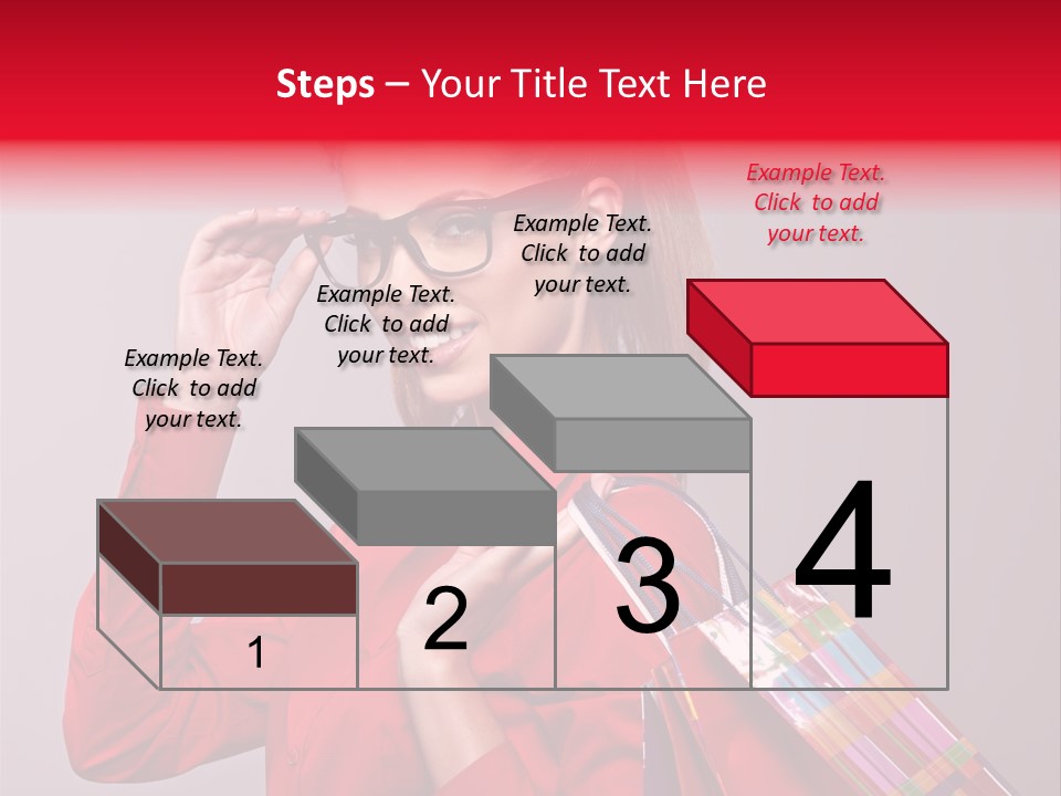 Shopper Caucasian Shop PowerPoint Template