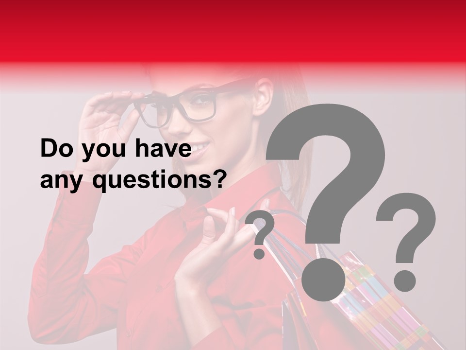 Shopper Caucasian Shop PowerPoint Template