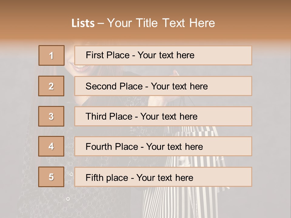 People Cheerful Shopaholic PowerPoint Template