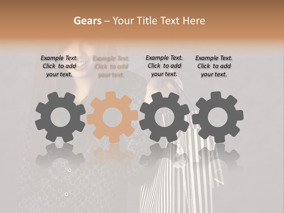 People Cheerful Shopaholic PowerPoint Template