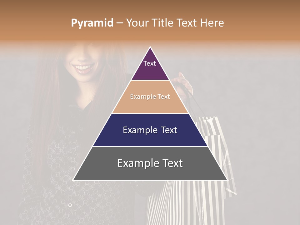 People Cheerful Shopaholic PowerPoint Template