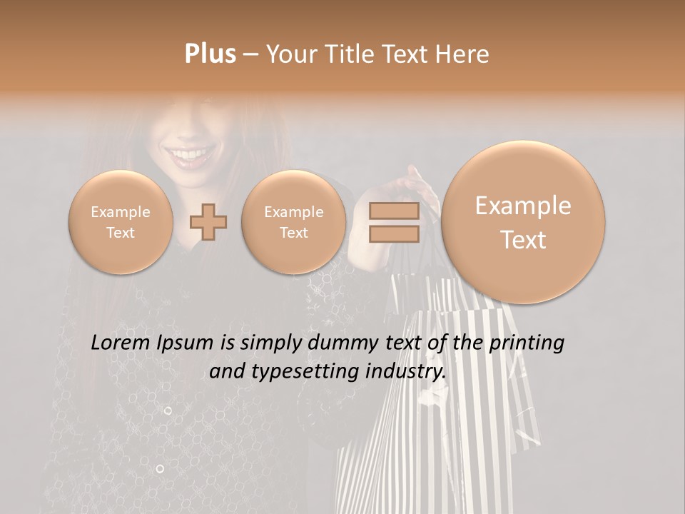 People Cheerful Shopaholic PowerPoint Template