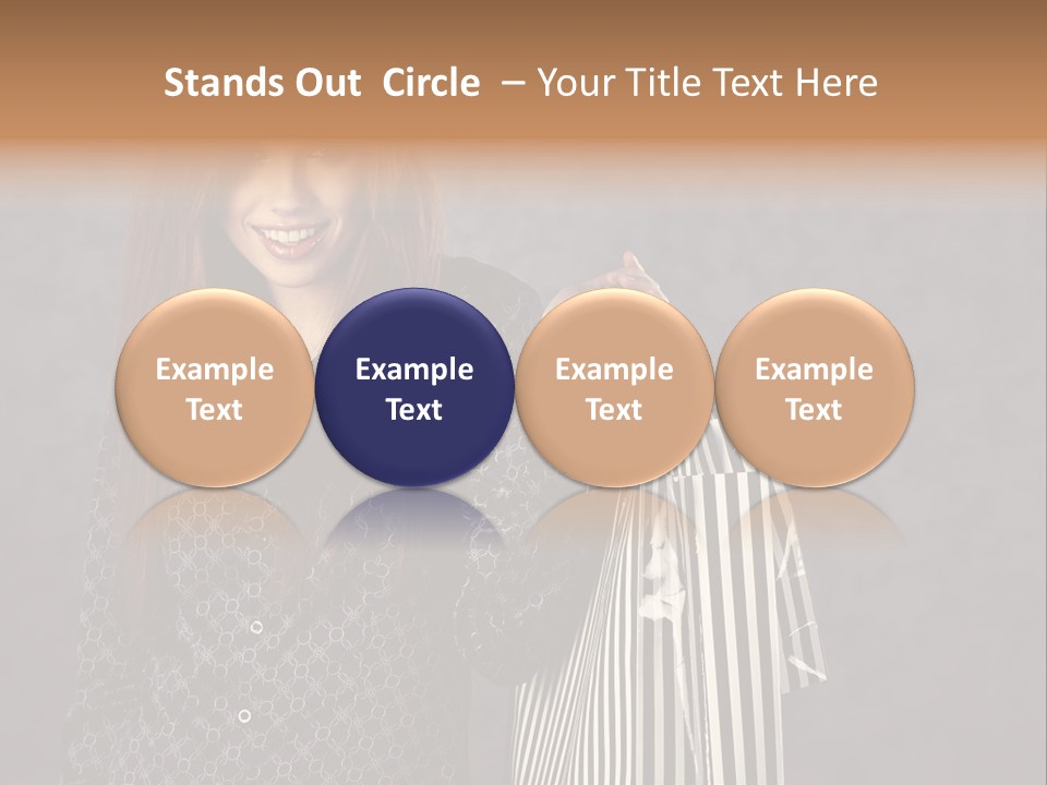 People Cheerful Shopaholic PowerPoint Template