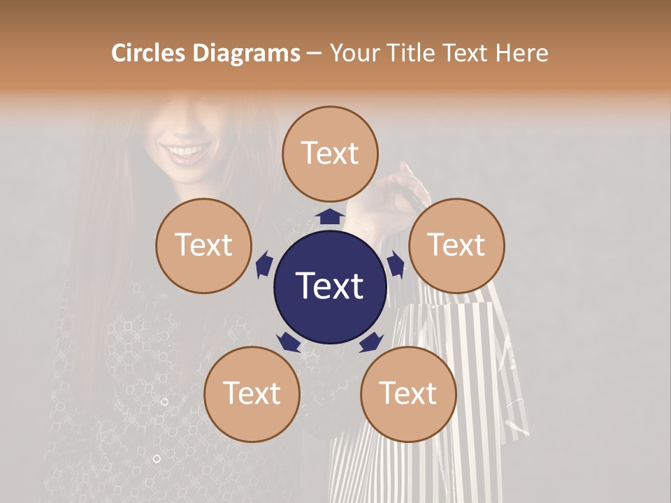 People Cheerful Shopaholic PowerPoint Template