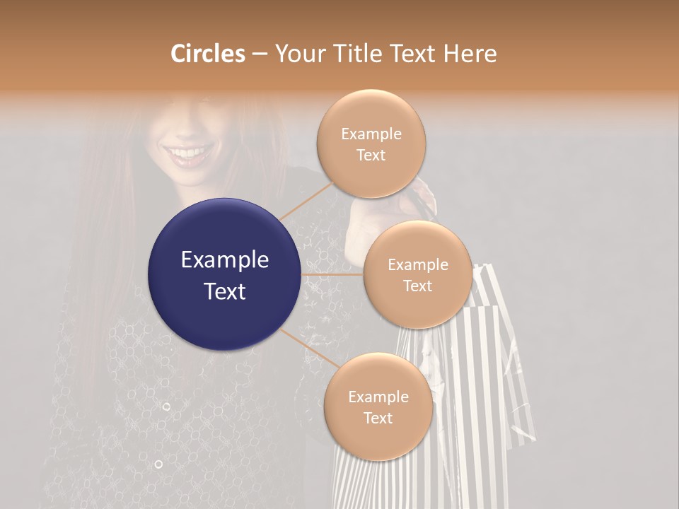 People Cheerful Shopaholic PowerPoint Template