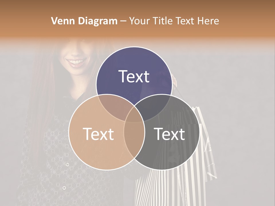 People Cheerful Shopaholic PowerPoint Template