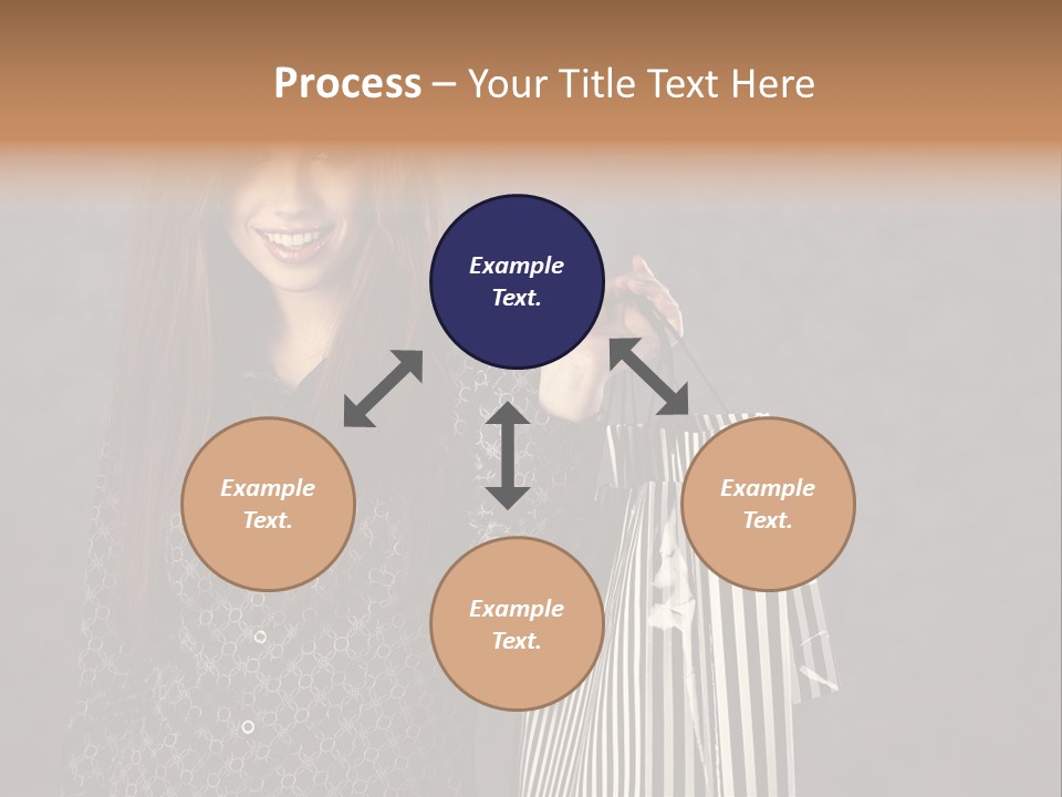 People Cheerful Shopaholic PowerPoint Template