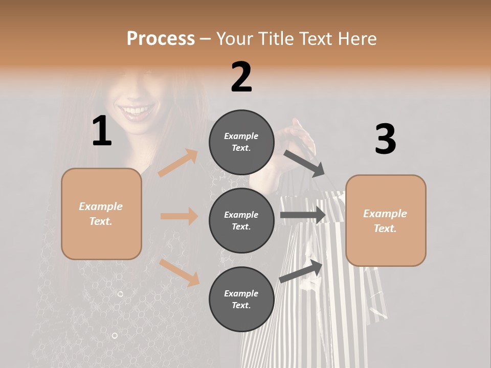 People Cheerful Shopaholic PowerPoint Template